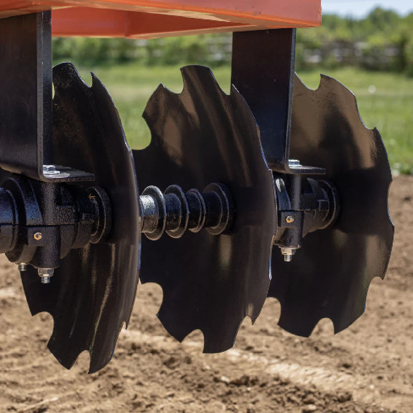 Titan Attachments Disc Harrow | 3 Point Hitch | 4'–6' Working Width | 16" Notched Discs | 425–661 lbs | For Tractors