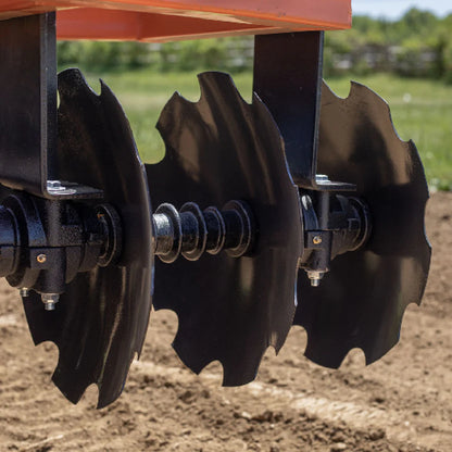 Titan Attachments Disc Harrow | 3 Point Hitch | 4'–6' Working Width | 16" Notched Discs | 425–661 lbs | For Tractors