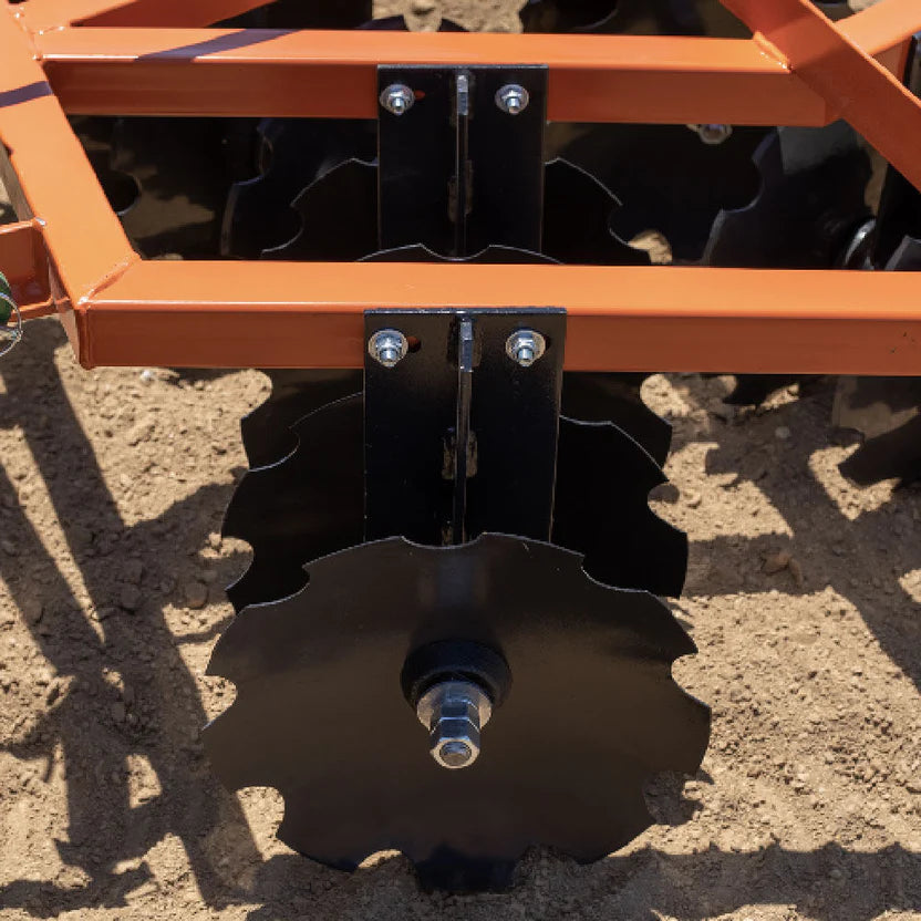 Titan Attachments Disc Harrow | 3 Point Hitch | 4'–6' Working Width | 16" Notched Discs | 425–661 lbs | For Tractors