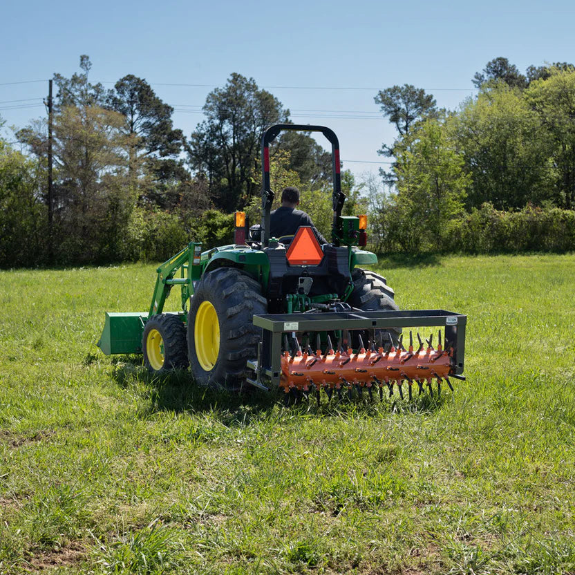 Titan Attachments Drum Plug Aerator | 50" Working Width | 5" Replaceable Plugs | 678–820 lbs | 25–60 HP | For Tractors