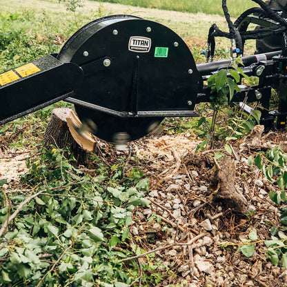 Titan Attachments Pro Series PTO Stump Grinder | 24″ Cutting Wheel | 12″ Depth | 42″ Width | Horsepower 20–60 HP | For Tractors