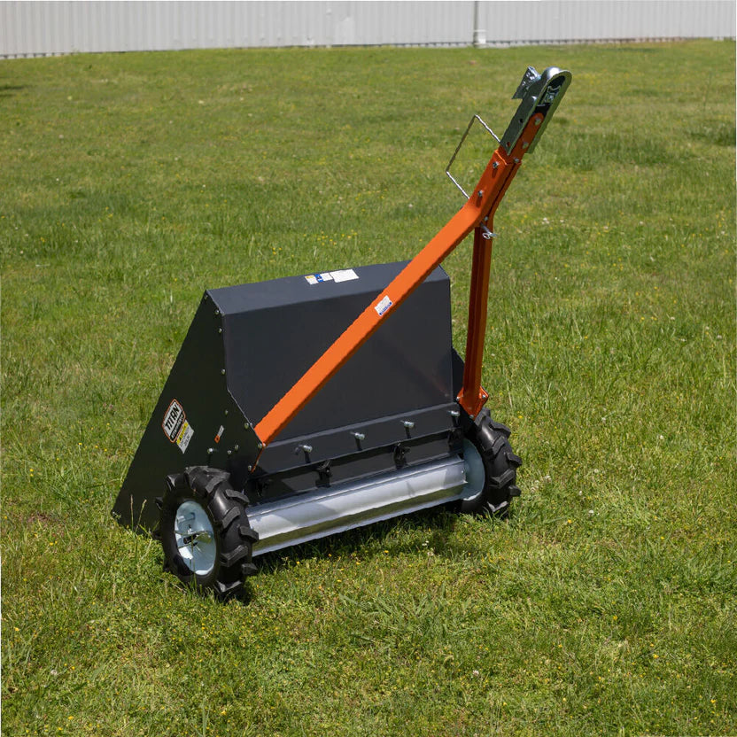 Titan Attachments Manure Spreader | Compact Tow-Behind | 8.7 cu. ft Capacity | 47.5" Width | 200 lb Load | 163 lbs | Horsepower 10–25 HP | For ATVs, UTVs, Mowers
