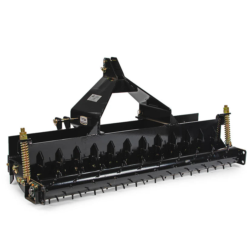 Titan Attachments Soil Pulverizer | 60"–72" Width | AR400 Scarifier Shanks | 0.25" Welded Spikes | 760–780 lbs | Horsepower 25–50 HP | For Tractors