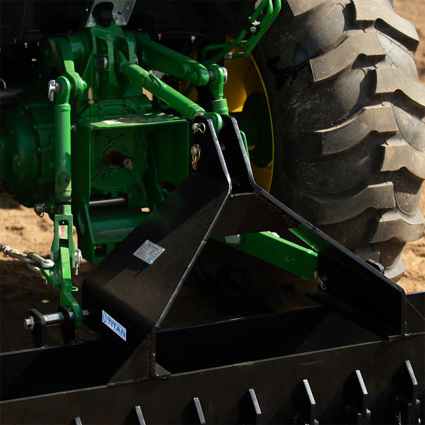 Titan Attachments Soil Pulverizer | 60"–72" Width | AR400 Scarifier Shanks | 0.25" Welded Spikes | 760–780 lbs | Horsepower 25–50 HP | For Tractors