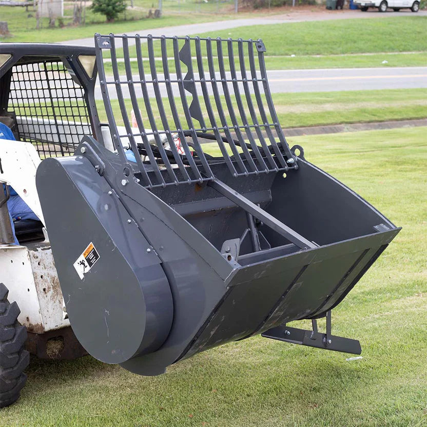 Titan Attachments Concrete Mixer | Hydraulic Auger Drive | 59.25" Width | 17.7 cu ft | 2,700 PSI  | 11–22 GPM | For Skid Steers