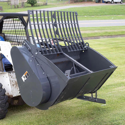 Titan Attachments Concrete Mixer | Hydraulic Auger Drive | 59.25" Width | 17.7 cu ft | 2,700 PSI  | 11–22 GPM | For Skid Steers