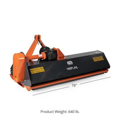 Titan Attachments Flail Mower | 3-Point Hitch | Cutting Width 60"–72" | Up to 3" Mulching | Horsepower30–60 HP | For Tractors