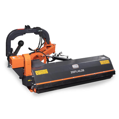 Titan Attachments Offset Flail Ditch Bank Mower | Cutting Width 48"–78" | Hammer Blades | Up to 3" Mulching | Horsepower 20–90 HP | For Tractors