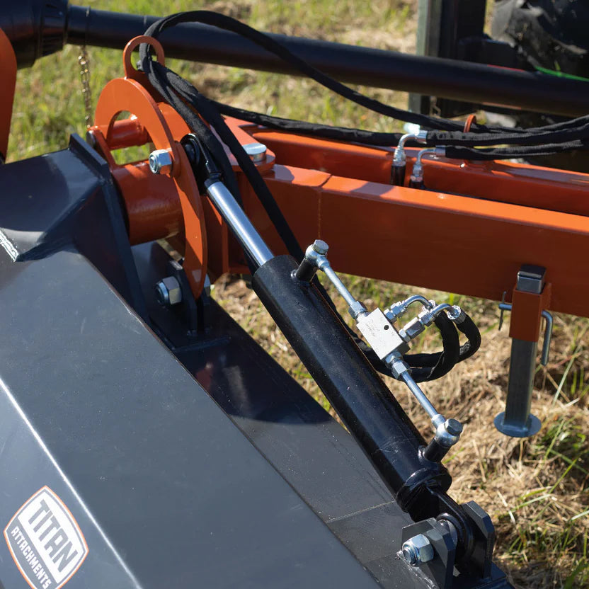 Titan Attachments Offset Flail Ditch Bank Mower | Cutting Width 48"–78" | Hammer Blades | Up to 3" Mulching | Horsepower 20–90 HP | For Tractors
