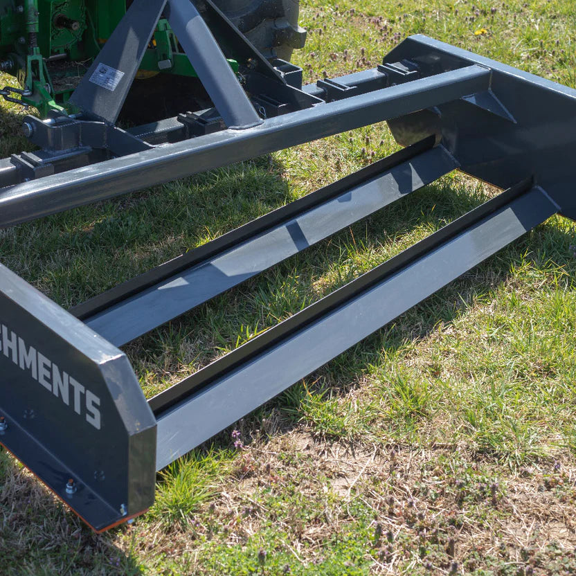 Titan Attachments Land Leveler & Grader | Width 6'–7' Rake | Dual Reversible Blades | 615–663 lbs | Horsepower 30–60 HP | For Tractor