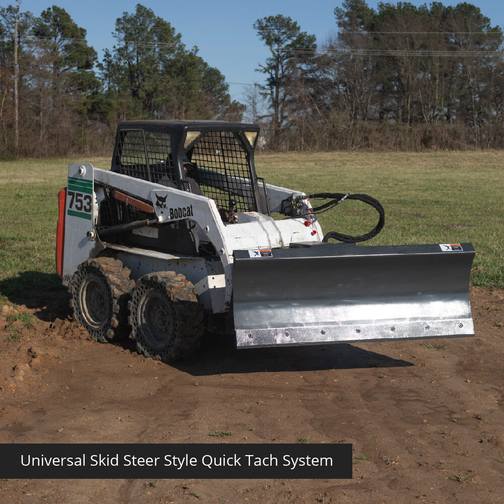 Titan Attachments 6-Way Dozer Blade | 72" & 84" Blade Width | Hydraulic Tilt | For Skid Steer