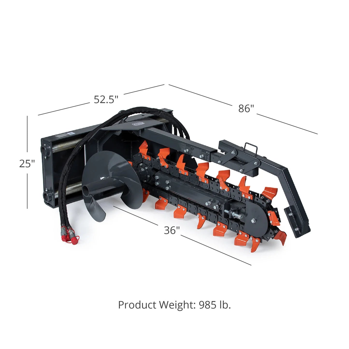 Titan Attachments 36" Trencher Skid Steer Attachment