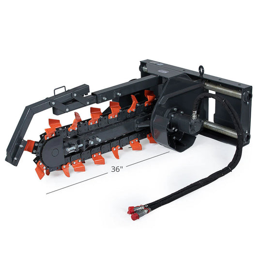 Titan Attachments Trencher Skid Steer Attachment | 36" / 48" Workig Saw Length | For Skid Steer