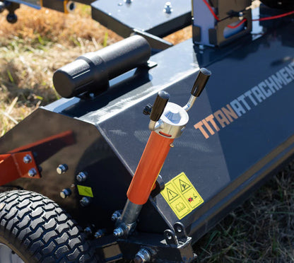 Titan Attachments Flail Mower | 48" Cutting Width | Briggs & Stratton Engine | Tow-Behind | 570 lb | Horsepower 13.5 HP (420cc) | For ATV/UTV
