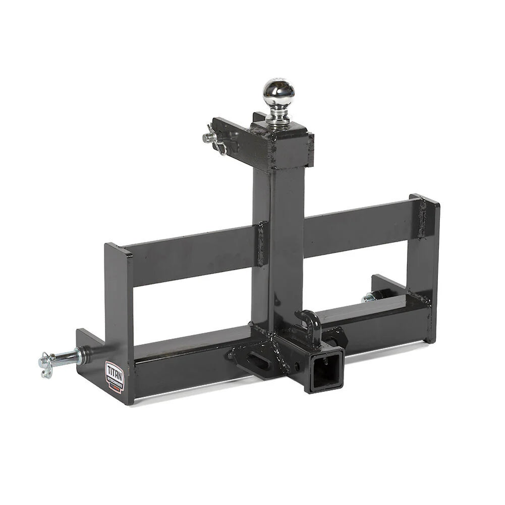 Titan Attachments Drawbar Hitch | Width 25.75" | 560 lb Suitcase Weight Rack | 2 5/16" Gooseneck Ball | Horsepower Up To 45 HP | For Tractor