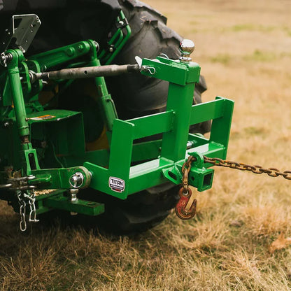 Titan Attachments Drawbar Hitch | Width 25.75" | 560 lb Suitcase Weight Rack | 2 5/16" Gooseneck Ball | Horsepower Up To 45 HP | For Tractor