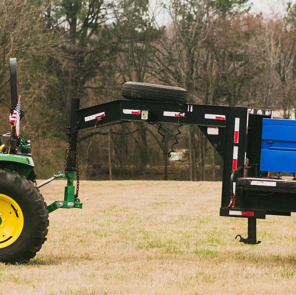 Titan Attachments Drawbar Hitch | Width 25.75" | 560 lb Suitcase Weight Rack | 2 5/16" Gooseneck Ball | Horsepower Up To 45 HP | For Tractor