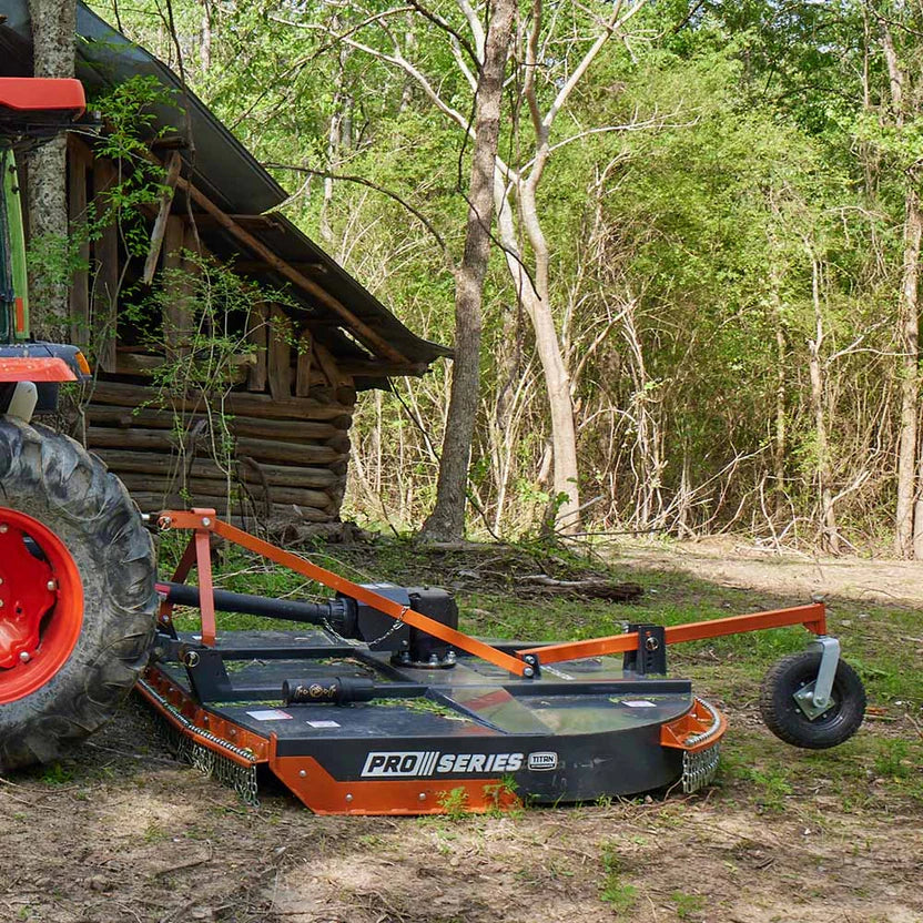 Titan Attachments PRO Series Rotary Cutter | 2″ Mulching Capacity | 5′–6′ Cutting Width | Rear Discharge | Heavy-Duty Brush Mower | 25–90 HP | For Tractors