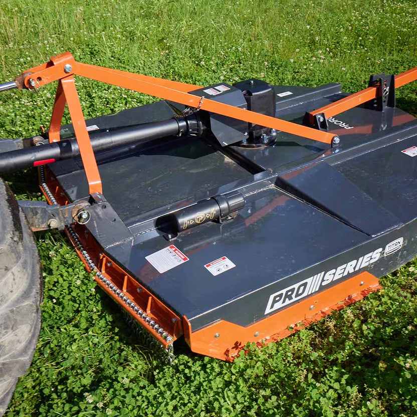 Titan Attachments PRO Series Rotary Cutter | 2″ Mulching Capacity | 5′–6′ Cutting Width | Rear Discharge | Heavy-Duty Brush Mower | 25–90 HP | For Tractors