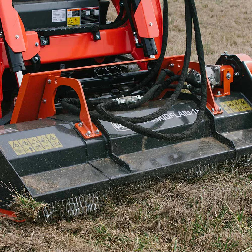 Titan Attachments Flail Mower | Hydraulic Hammer Blade Mulcher | Cutting Width 60" & 68" |  Oil Flow13–21 GPM | For Skid Steers