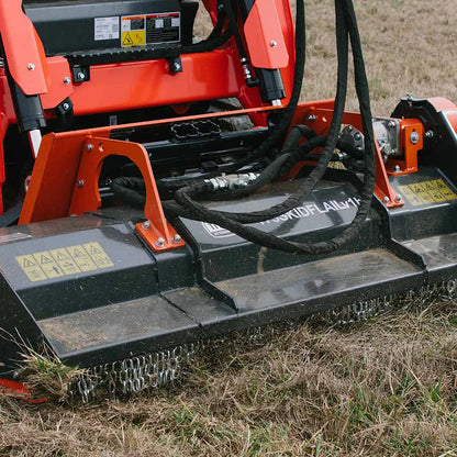 Titan Attachments Flail Mower | Hydraulic Hammer Blade Mulcher | Cutting Width 60" & 68" |  Oil Flow13–21 GPM | For Skid Steers