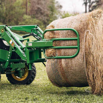 Titan Attachments Round Hay Bale Gripper | Max Opening 77" | Height 34.5 inches | Capacity 1.1 Tons | Weight 0.1 To 0.2 Tons | Fits John Deere Tractors