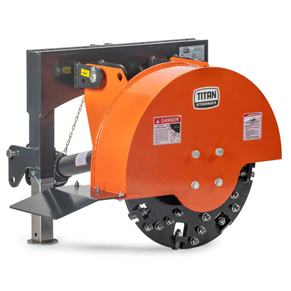 Titan Attachments PTO Stump Grinder | 24" Cutting Wheel | 6.7" Depth | 540 RPM | 15–45 HP | For Tractors
