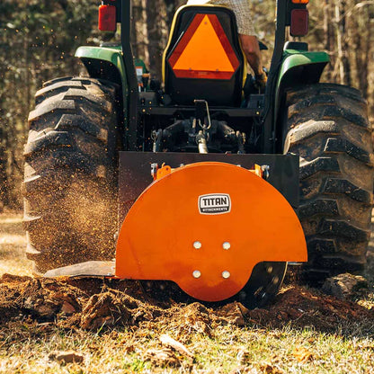 Titan Attachments PTO Stump Grinder | 24" Cutting Wheel | 6.7" Depth | 540 RPM | 15–45 HP | For Tractors
