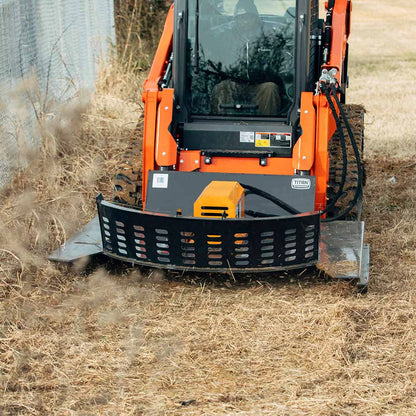 Titan Attachments Economy Series Brush Cutter | 66" Cutting Width | Gear Motor | 3" Dia. Capacity | 14–20 GPM Flow | For Skid Steer