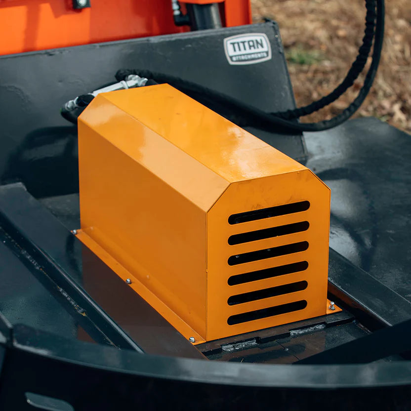 Titan Attachments Economy Series Brush Cutter | 66" Cutting Width | Gear Motor | 3" Dia. Capacity | 14–20 GPM Flow | For Skid Steer