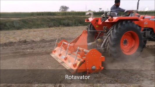 Fieldking | Robust Series Four Speed Rotary Tiller | Model FKDRTMG Series | Widths 5'6" To 9' | Multi-Speed Gearbox | Horsepower 45 To 90 HP | For Tractors