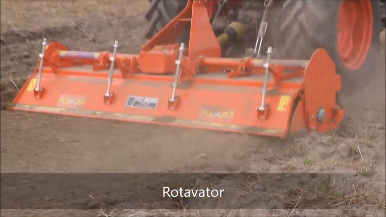 Fieldking | Robust Series Four Speed Rotary Tiller | Model FKDRTMG Series | Widths 5'6" To 9' | Multi-Speed Gearbox | Horsepower 45 To 90 HP | For Tractors