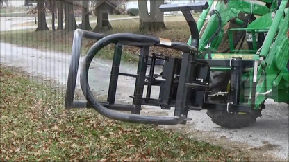 Worksaver | Rotating Bale Hugger | Model 832995/832379 | Capacity 2,200 lb Max | Rotation 110° | Hydraulic Flow 8-12 GPM | For Skid Steer