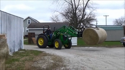 Worksaver | Rotating Bale Hugger | Model 832995/832379 | Capacity 2,200 lb Max | Rotation 110° | Hydraulic Flow 8-12 GPM | For Skid Steer