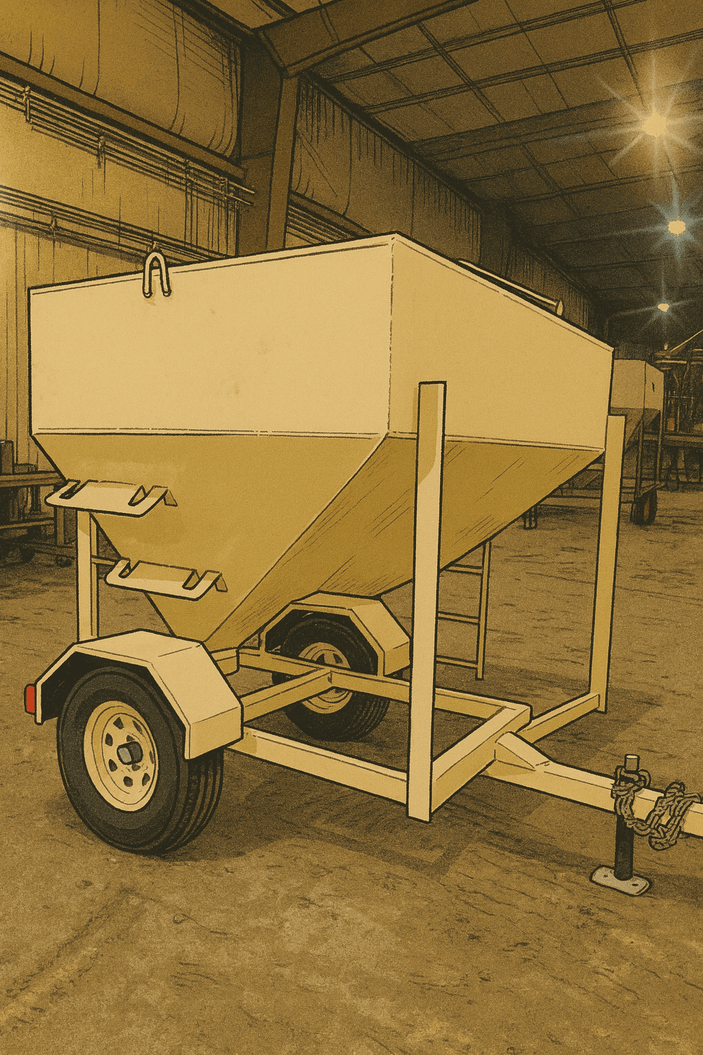Apache Equipment 2 Ton  Feed Bin | Stationary & Portable | Heavy‑Duty Steel & Galvanized Steel