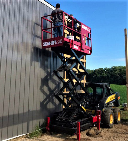 Skid‑Lift Hydraulic Scissor Lift Attachments | Model 1505S, 1805S, 2306S & 1908E HD | Working Height 21' - 29' | 10-20 GPM | For Skid Steers