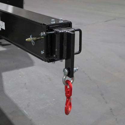 Titan Attachments Crane Jib Attachment | 3-Ton Swivel Hook | 46.25" Width | Oil Flow Range  Flow 4–15 GPM | For Skid Steers