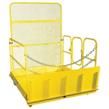 Titan Attachments Work Platform | Mobile Forklift-Raised | 54" x 54" Cage | 320 lbs Steel Frame | Horsepower 70–120 HP | For Fork Truck