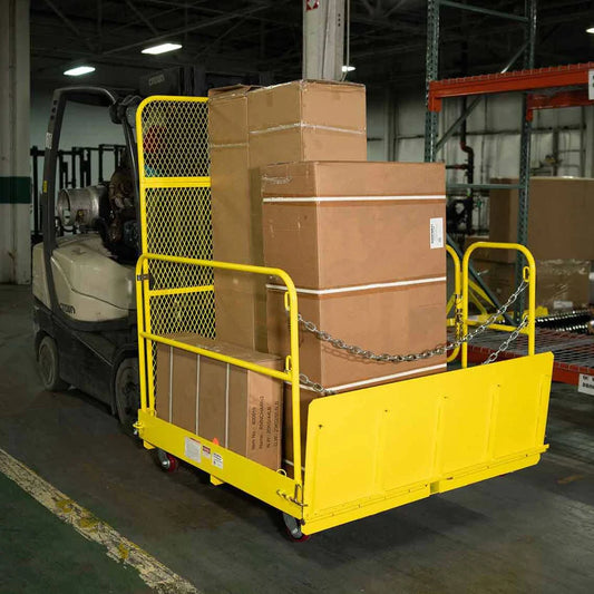 Titan Attachments Work Platform | Mobile Forklift-Raised | 54" x 54" Cage | 320 lbs Steel Frame | Horsepower 70–120 HP | For Fork Truck