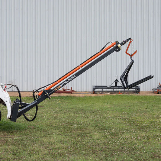 Titan Attachments Telescoping Truss Boom | 26 FT Reach | 3" Bore Cylinder | 330–850 lb Lift | 11–16 GPM Flow | For Skid Steers