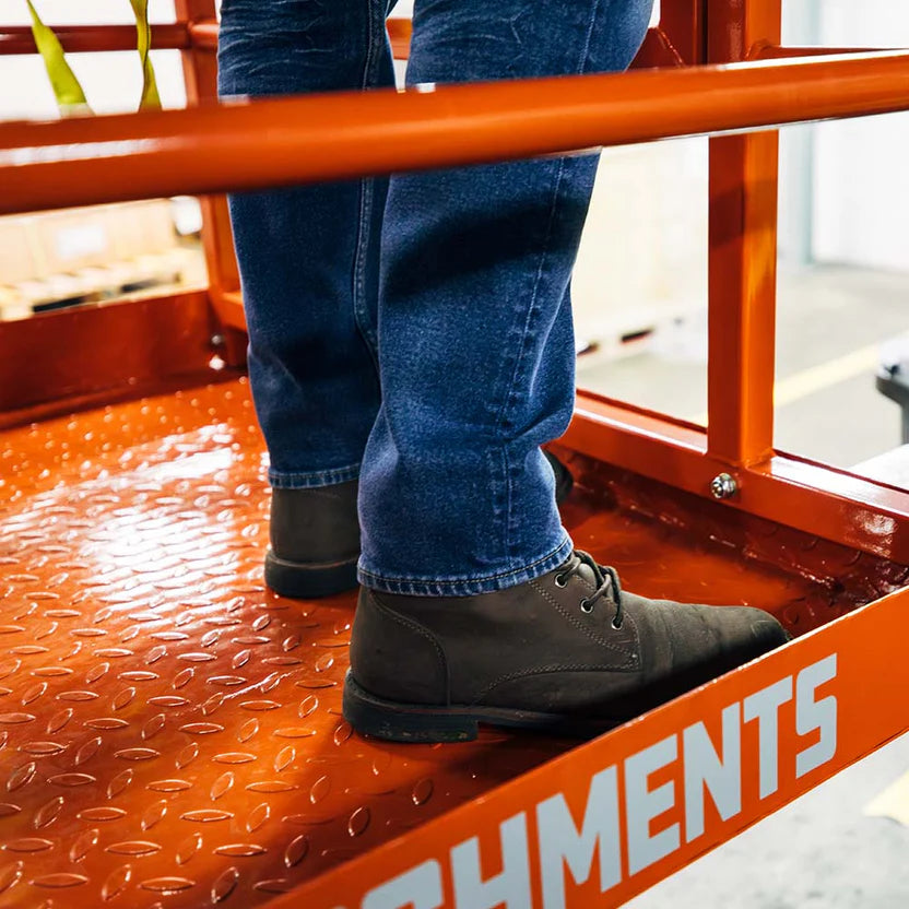 Titan Attachments Safety Cage | Forklift Platform | 45" x 43" Interior | 1,200 lb Capacity | 247 lbs | Standard Forks | 2–3 tons (4,000–6,000 lbs) | For Telehandler