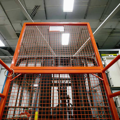 Titan Attachments Safety Cage | Forklift Platform | 45" x 43" Interior | 1,200 lb Capacity | 247 lbs | Standard Forks | 2–3 tons (4,000–6,000 lbs) | For Telehandler