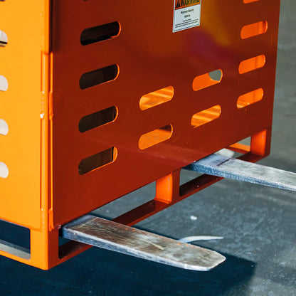 Titan Attachments Material Basket | 4,000 lb Capacity | 42" Interior Width | 4-Way Fork Access | 380 lbs | 10–25 GPM Hydraulic Flow | For Skid Steer