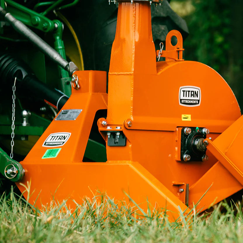 Titan Attachments Wood Chipper | 25"–30" Rotor | 4"–6" Chipping Capacity | 391–721 lbs | Self-Feeding Chute | 20–70 HP | For Tractors