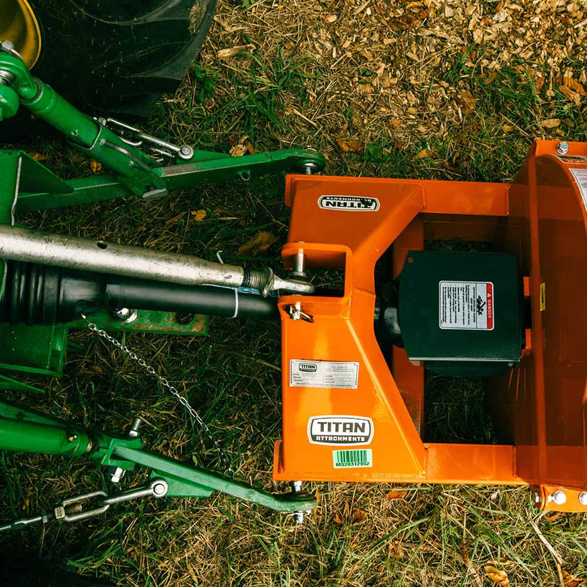 Titan Attachments Wood Chipper | 25"–30" Rotor | 4"–6" Chipping Capacity | 391–721 lbs | Self-Feeding Chute | 20–70 HP | For Tractors