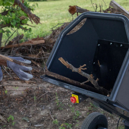 Titan Attachments Wood Chipper | 5" Chipping Capacity | 46" Width | For 2" Ball Hitch | 13.5 HP | For ATV Tow-Behind