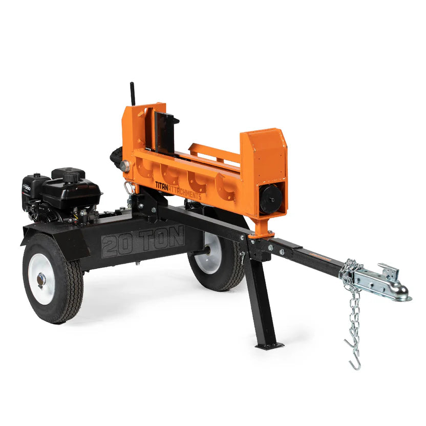 Titan Attachments Log Splitter | Dual-Way 20 Ton Forward / 15 Ton Reverse | 208cc Briggs & Stratton | 39.5" Width | Horsepower 6.5 HP | For ATV/UTV