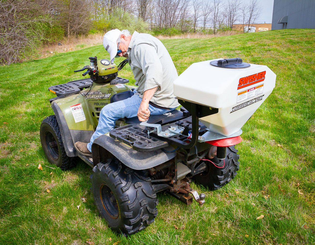 Swisher Commercial Pro ATV Spreader | Model 19920 | 15 Gallon Capacity | 20" Width | 150 lb Capacity | Horsepower 15 To 20 HP | For ATV & UTV