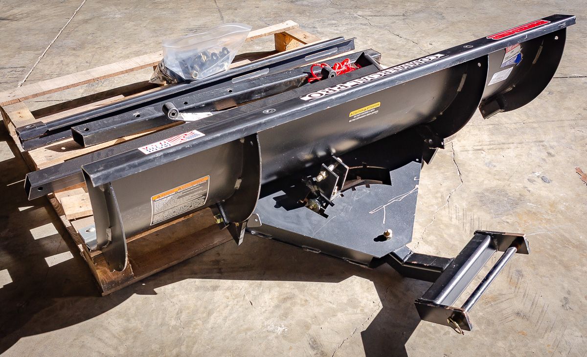 Swisher Commercial Pro ATV Snow Plow | Model 19975-B | 50" Blade Width | 5 Angle Adjustments | Durable Steel Construction | Horsepower 15 To 20 HP | For ATV & UTV