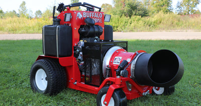 Buffalo Turbine Stand On Debris Blower | Model BT-SB40 | Blower Output 14,500 CFM | Engine Horsepower 40 HP | Fuel Capacity 16 Gallons